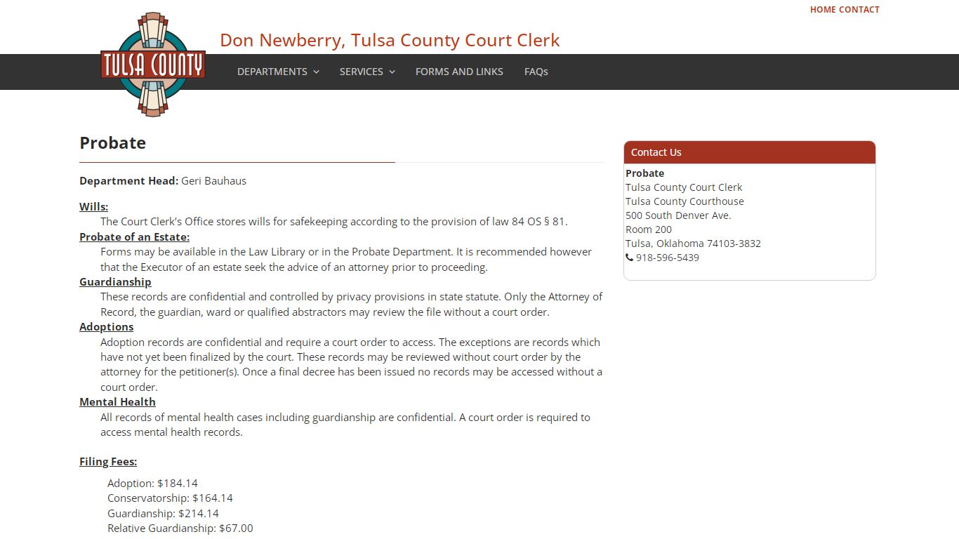 Probate - Tulsa County, Oklahoma